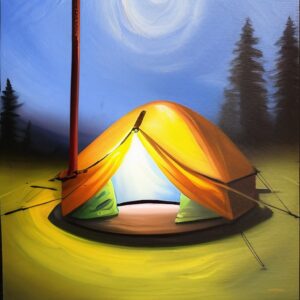 Hanging Disk Light- Campsite and Tent Lighting Ideas