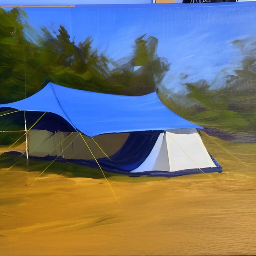 Blue Tent Camping Tarps